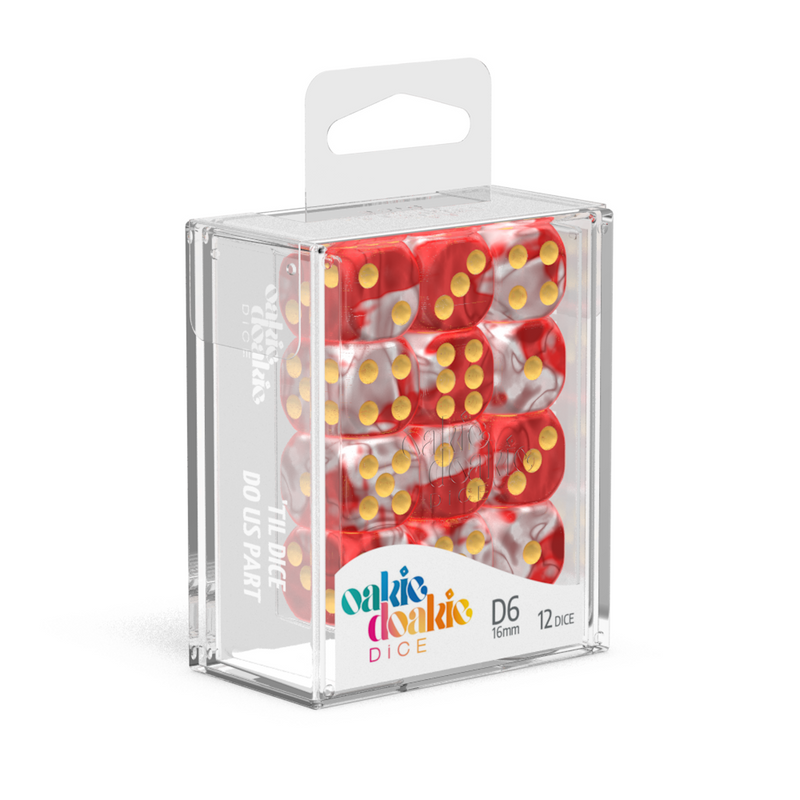 Oakie Doakie Dice D6 16 mm GemiDice - Red Sky (12)