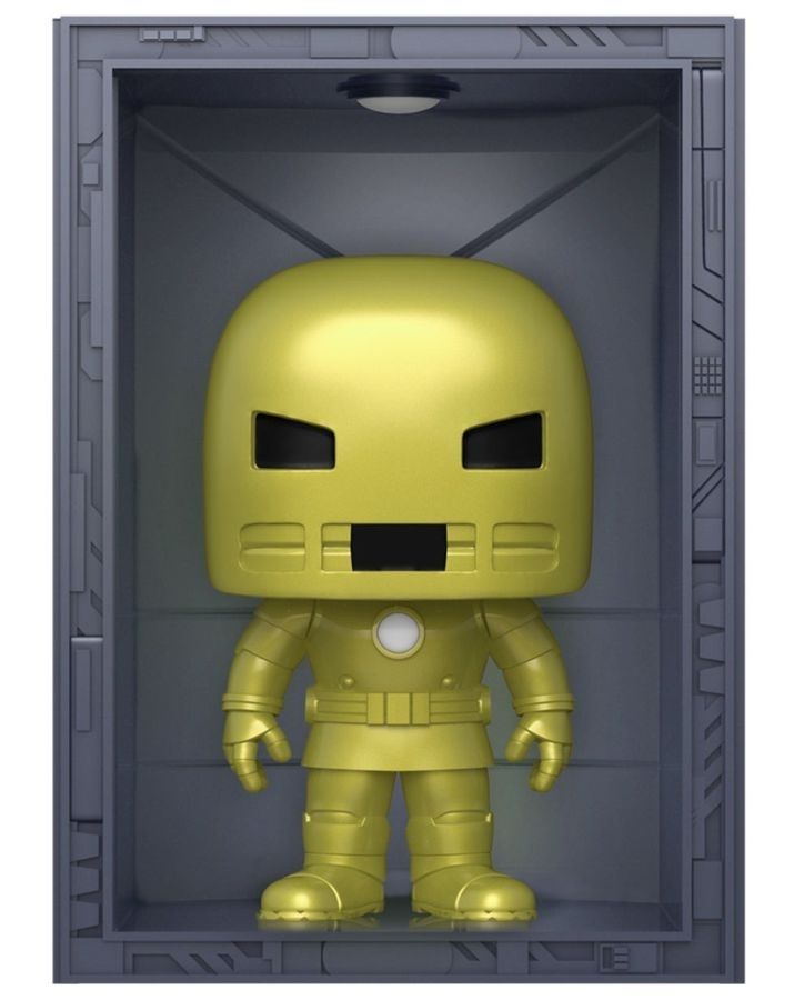 Marvel Comics - Hall of Armor Iron Man Model I Golden Armor Metallic (US Exclusive) Pop! Deluxe