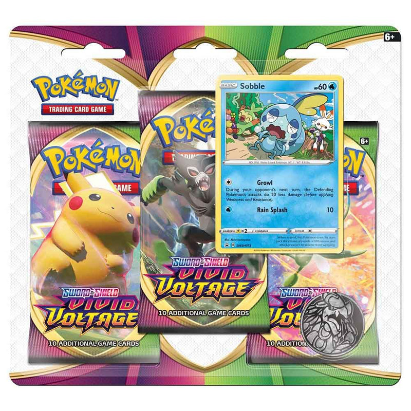 Pokemon TCG: Sword and Shield - Vivid Voltage 3 Booster Blister Pack: Sobble