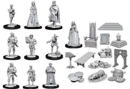WizKids Deep Cuts Unpainted Miniatures Towns People Castle