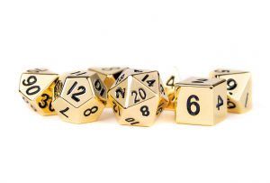 MDG - Metal Dice: Gold 16mm Poly Set