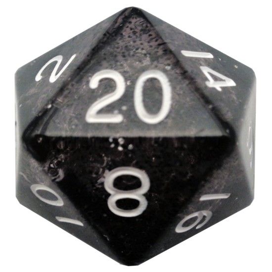 MDG - Mega Acrylic D20: Ethereal Black