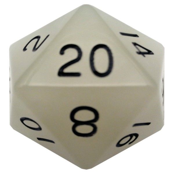 MDG - Mega Acrylic D20: Glow Clear