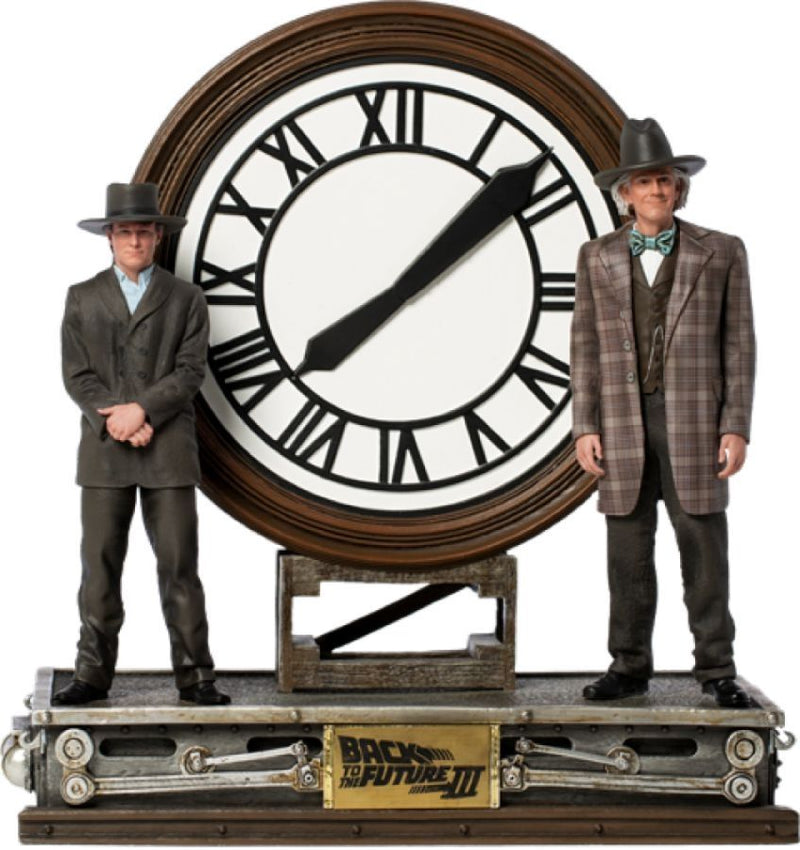 Back to the Future 3 - Marty & Doc Clock Tower Deluse 1:10 Scale Statue