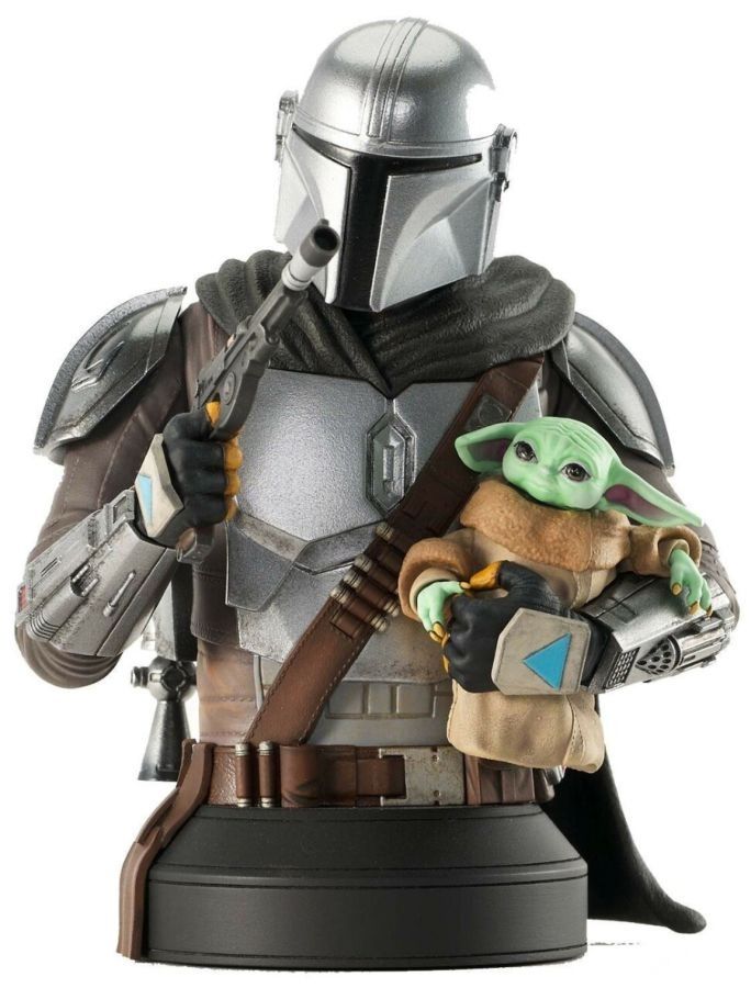 Star Wars: The Mandalorian - Mandalorian with Grogu 1:6 Scale Bust