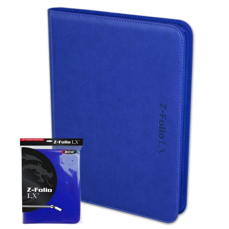 BCW Zipper Folio 9 Pocket LX Blue