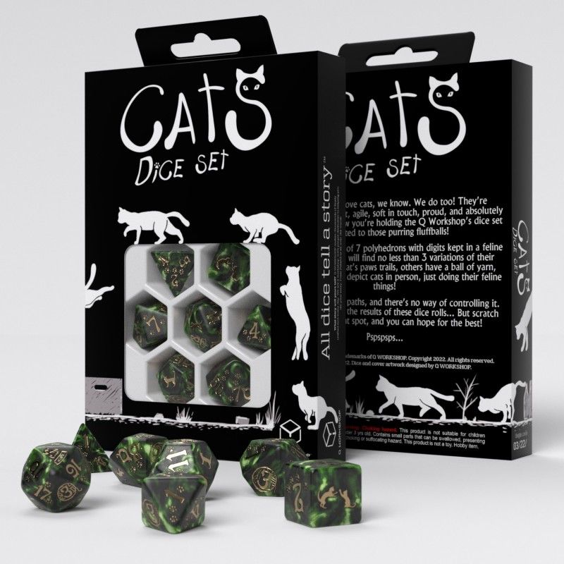 Q Workshop: Cats Dice Set - Pixel