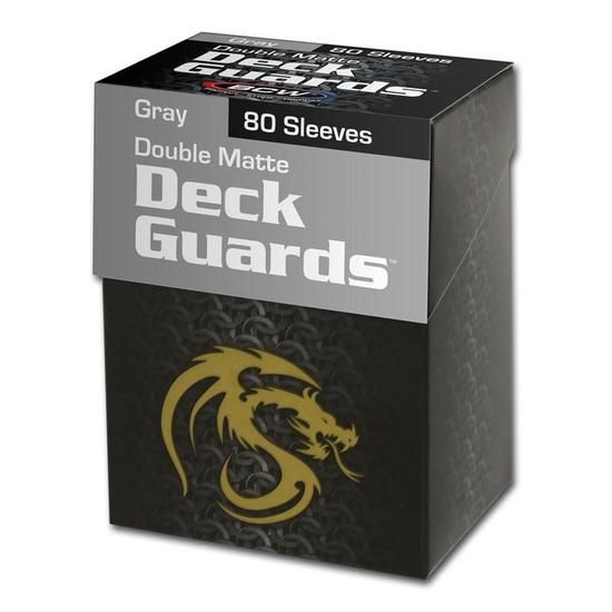 BCW Deck Guards Box and Deck Protectors Double Matte Gray (80 Sleeves)