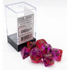 Chessex - Gemini Translucent Red-Violet/gold 7-Dice Set
