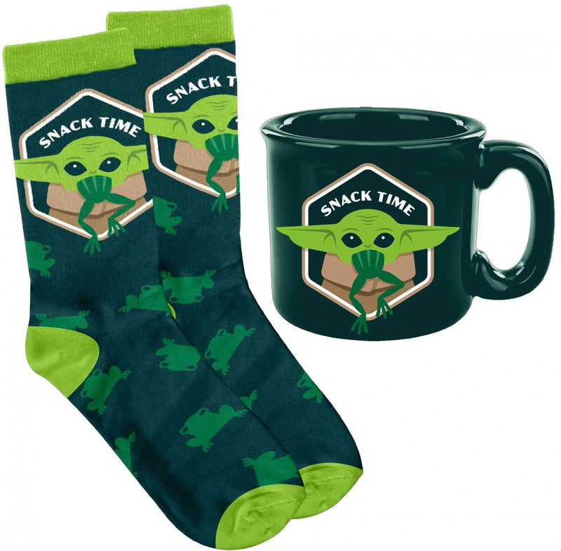 Star Wars: The Mandalorian - The Child Snack Time Coffee Mug and Sock Gift Pack