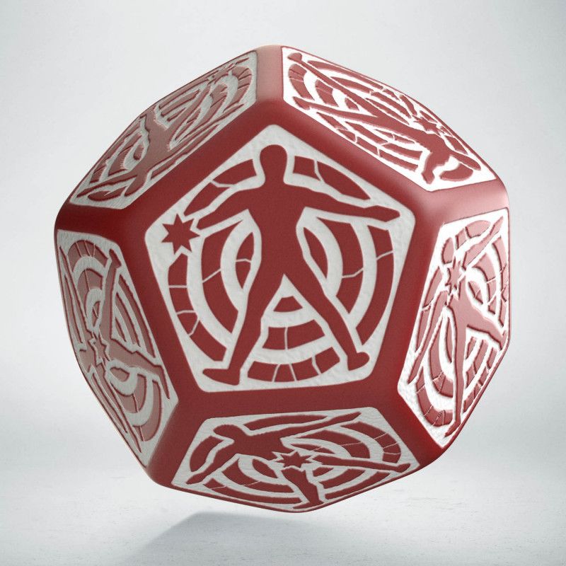 Q Workshop: D12 Red & white Hit Location die