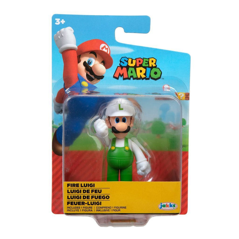 Super Mario - Fire Luigi 6.3cm Figure
