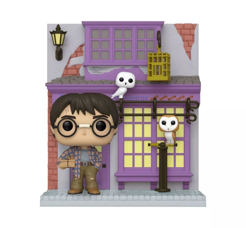 Harry Potter - Madam Malkins Owl Emporium with Harry Diagon Alley (US Exclusive) Pop! Deluxe Figure