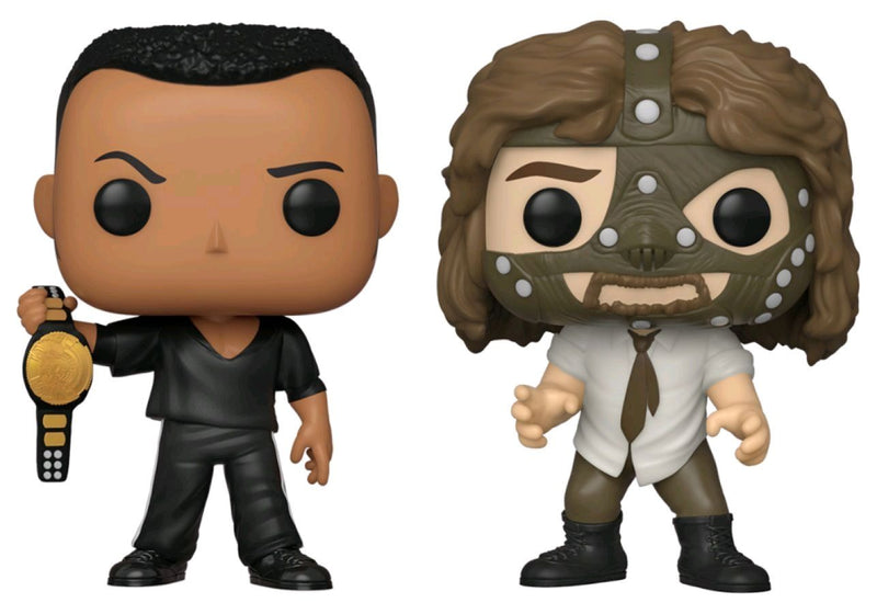 WWE - The Rock vs Mankind (US Exclusive) Pop! Vinyl Figure 2 Pack