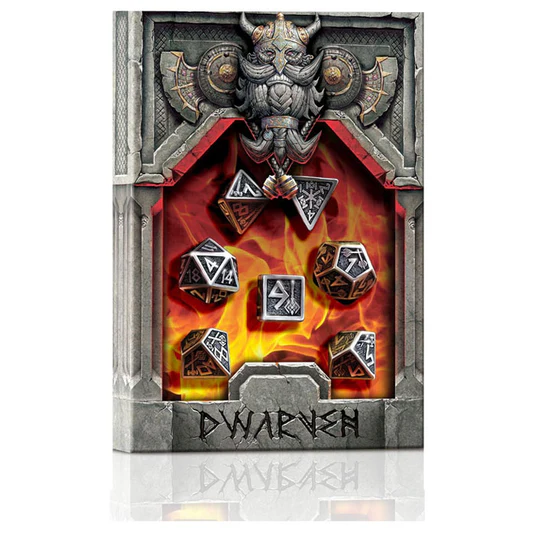 Metal Dwarven d6 Dice Set (Online Sale)