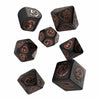 Q Workshop Dragons Black & Copper Modern 7 Dice Set
