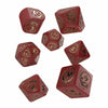 Q Workshop Dragons Red & Gold Modern 7 Dice Set