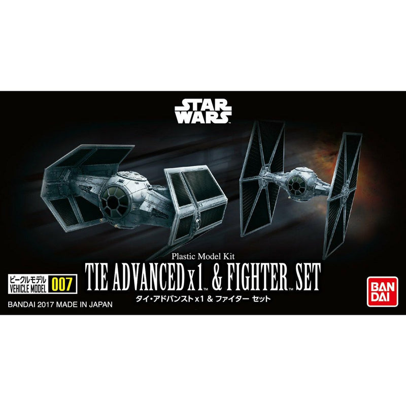 Star Wars - Vehicle Model #007 TIE Advanced x1 & Fighter Set 1/144 Scale Model Kit