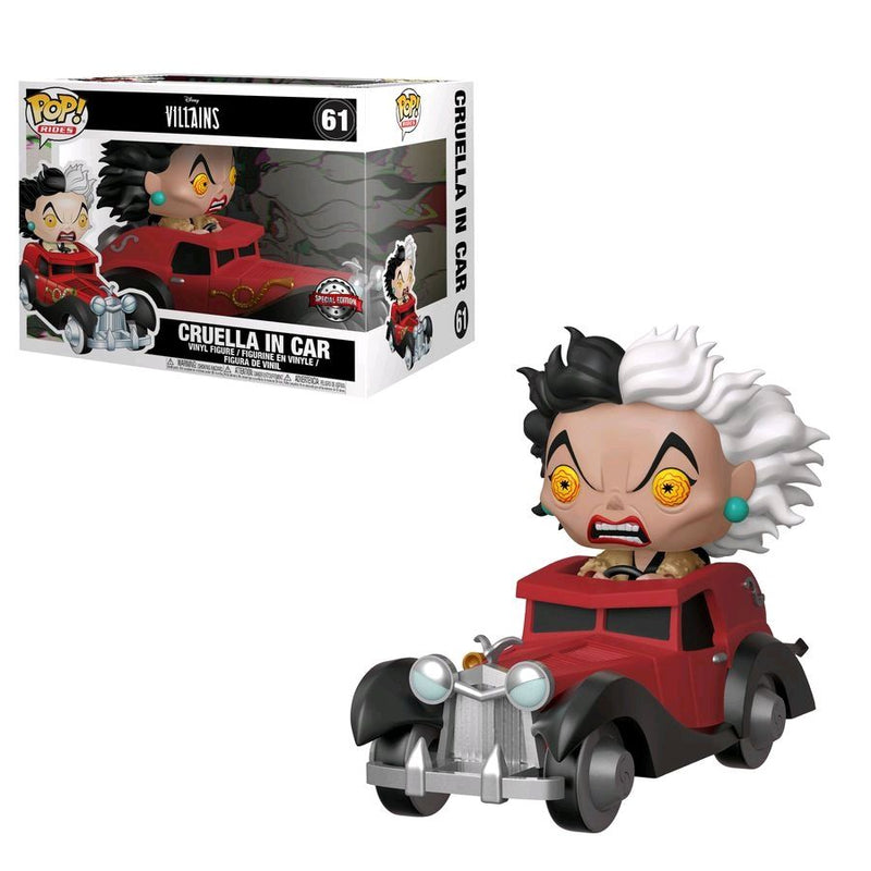 101 Dalmatians - Cruella De Vil in Car Pop! Rides Vinyl Figure