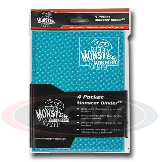 Monster 4-Pocket Folder: Aqua Blue Holo