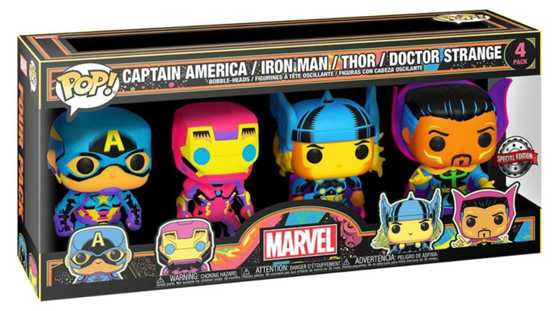 Marvel Comics - Black Light (US Exclusive) Pop! Vinyl Figure 4 Pack