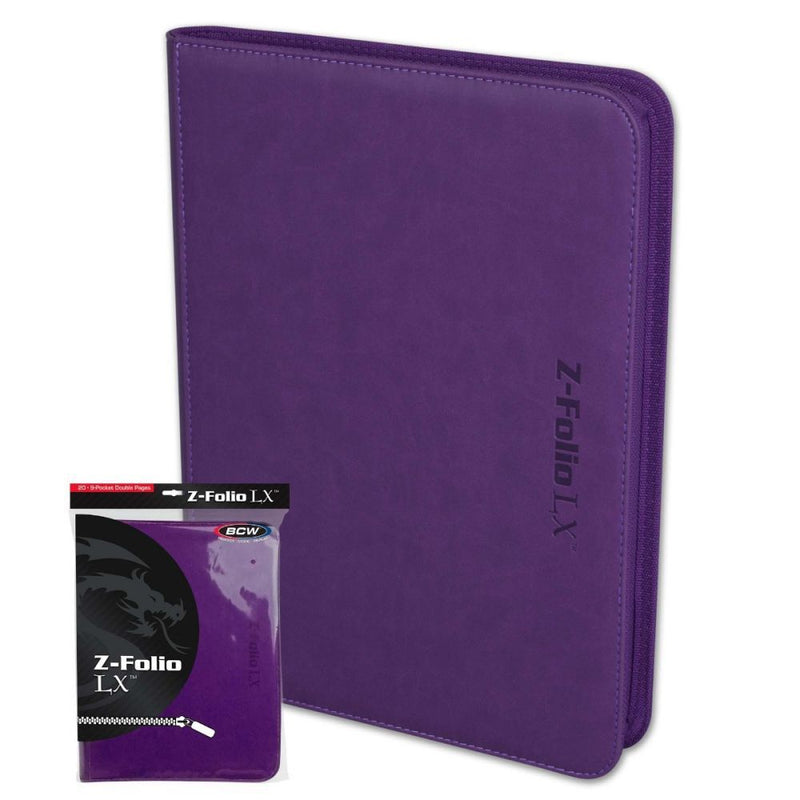 BCW Zipper Folio 9 Pocket LX Purple