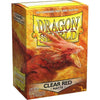 Dragon Shield Sleeves (100) Clear Red Matte