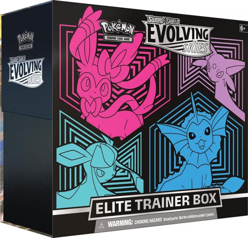 Pokemon TCG: Sword and Shield - Evolving Skies Elite Trainer Box (Sylveon, Espeon, Glaceon, Vaporeon)
