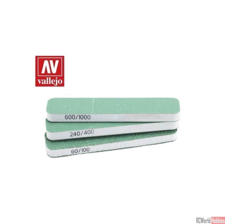 Vallejo Hobby Tools - FlexiSander Dual Grit x3 (90x19x6mm)