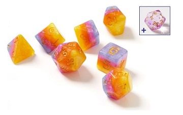 Sirius Dice 7 Die Set: Semi-Translucent - Tahitian Sunset