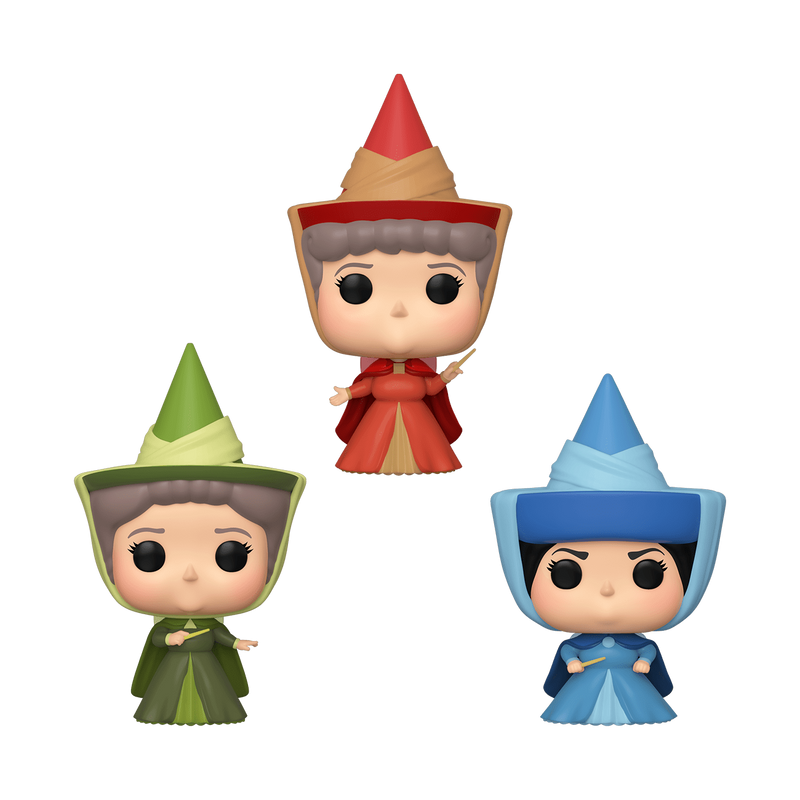 Sleeping Beauty - Flora, Fauna & Merryweather Pop! Vinyl 3 Pack (ECCC 20 Exclusive)