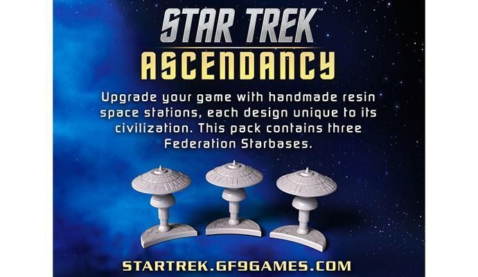 Star Trek Ascendancy Accessory Star Bases (3) Federation