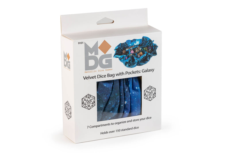 MDG - Velvet Dice Bag with Pockets: Galaxy