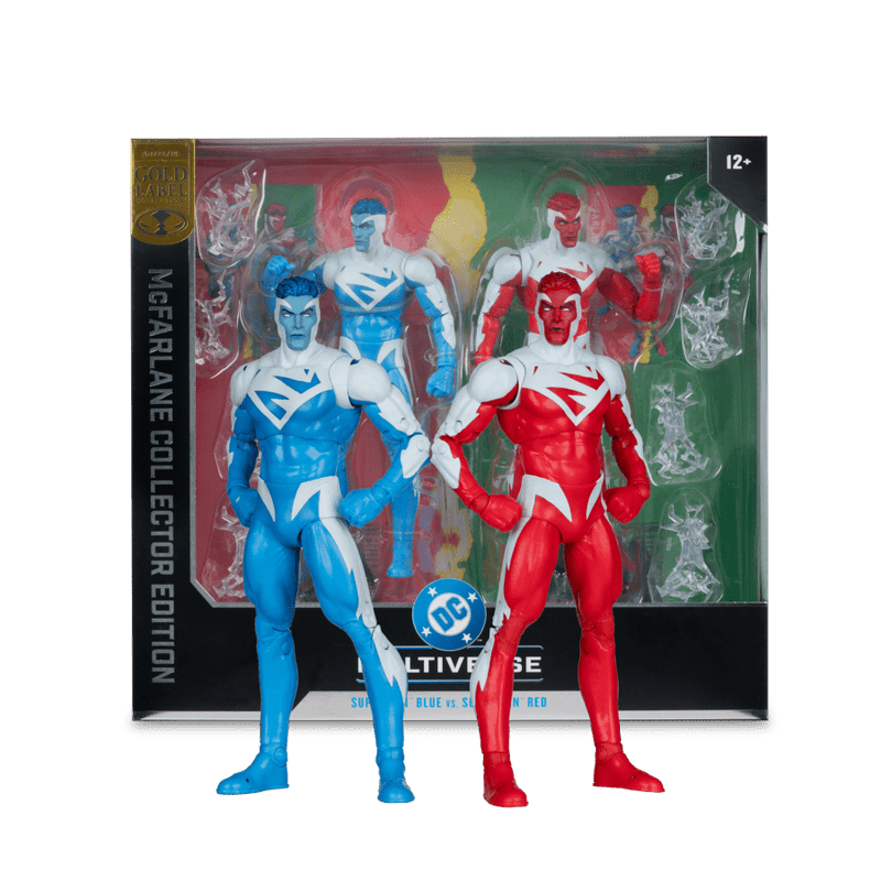 DC Multiverse - Superman Red Vs Superman Blue (Gold Label) Collector Edition 2 Pack