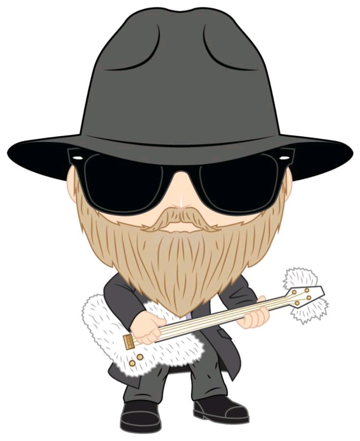 ZZ Top - Dusty Hill Flocked Pop! Vinyl Figure