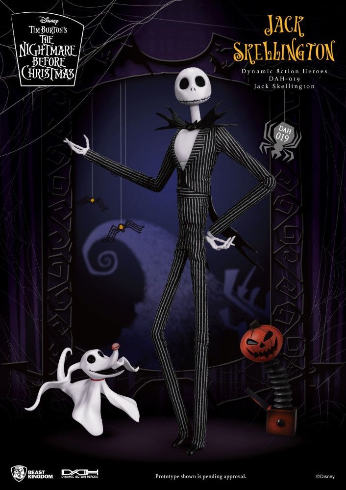 Dynamic Action Heroes The Nightmare Before Christmas Jack Skellington and Zero