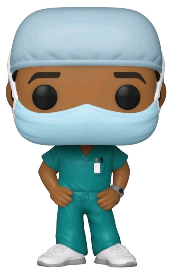 Pop! Heroes - Front Line Worker Male #2 Green Pop! Vinyl Figure