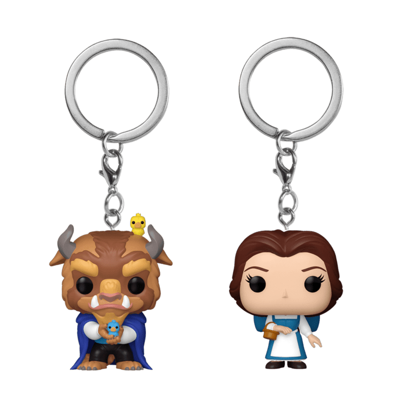 Beauty & the Beast - Belle & Beast (US Exclusive) Pop! Keychain 2 Pack