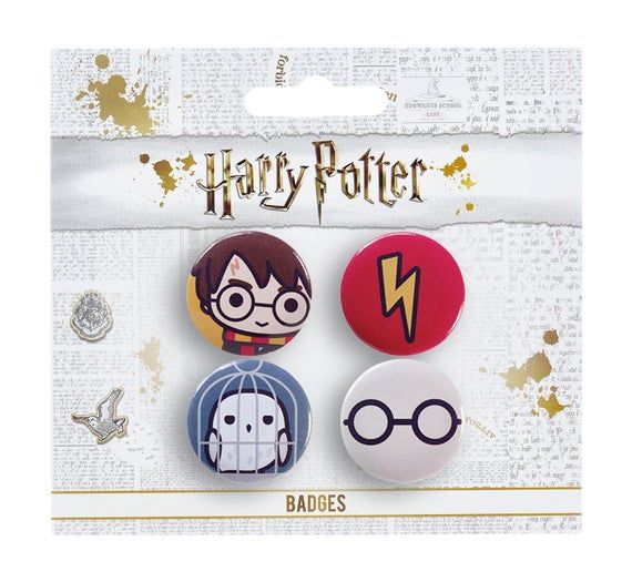 BUTTON BADGE SET 1 HARRY/HEDWIG