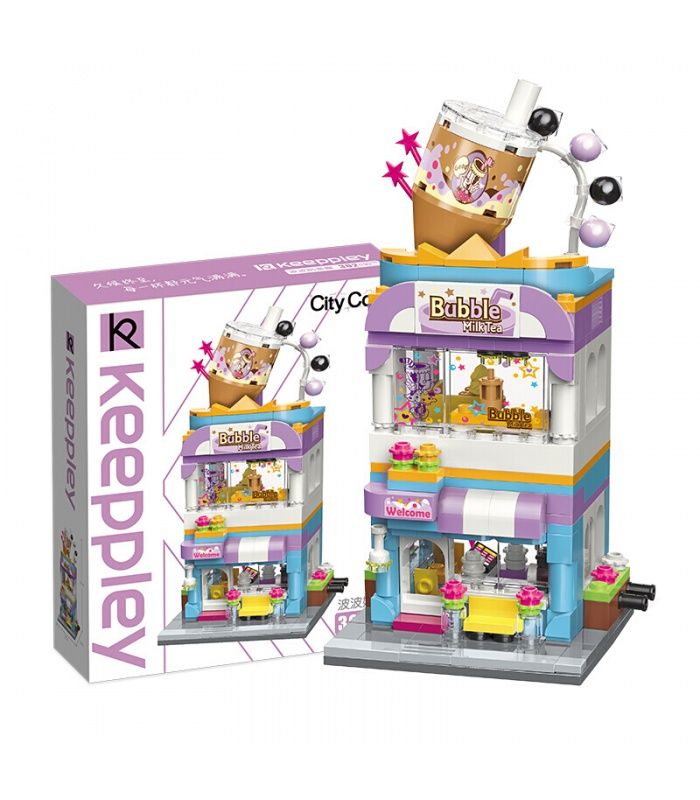 Keeppley: City Corner Kit - Bubble Tea House