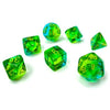 Chessex - Gemini Translucent Green-Teal/yellow 7-Dice Set