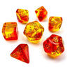 Chessex - Gemini Translucent Red-Yellow/gold 7-Dice Set