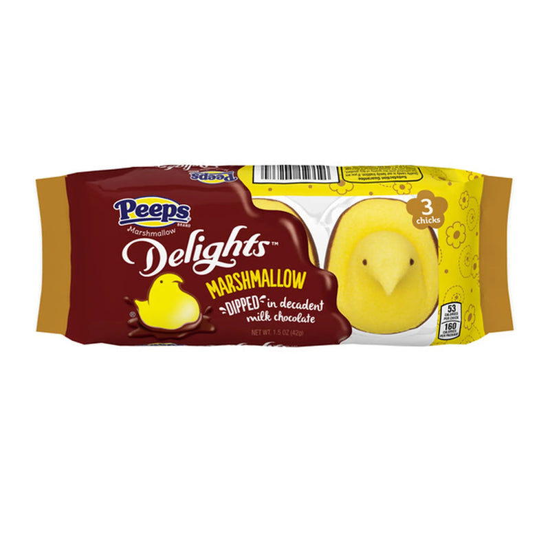 PEEPS Delights™: Yellow Chicks Dipped in Milk Chocolate 3 Pcs
