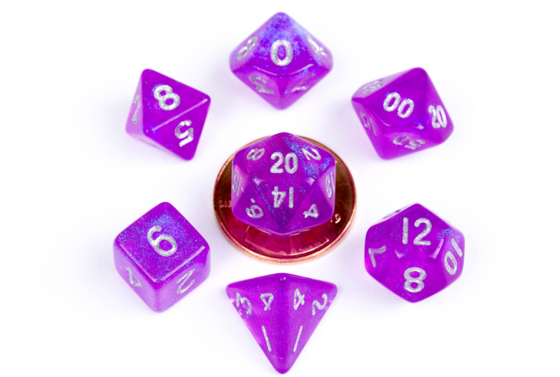 MDG - Mini Polyhedral Dice Set: Stardust Purple