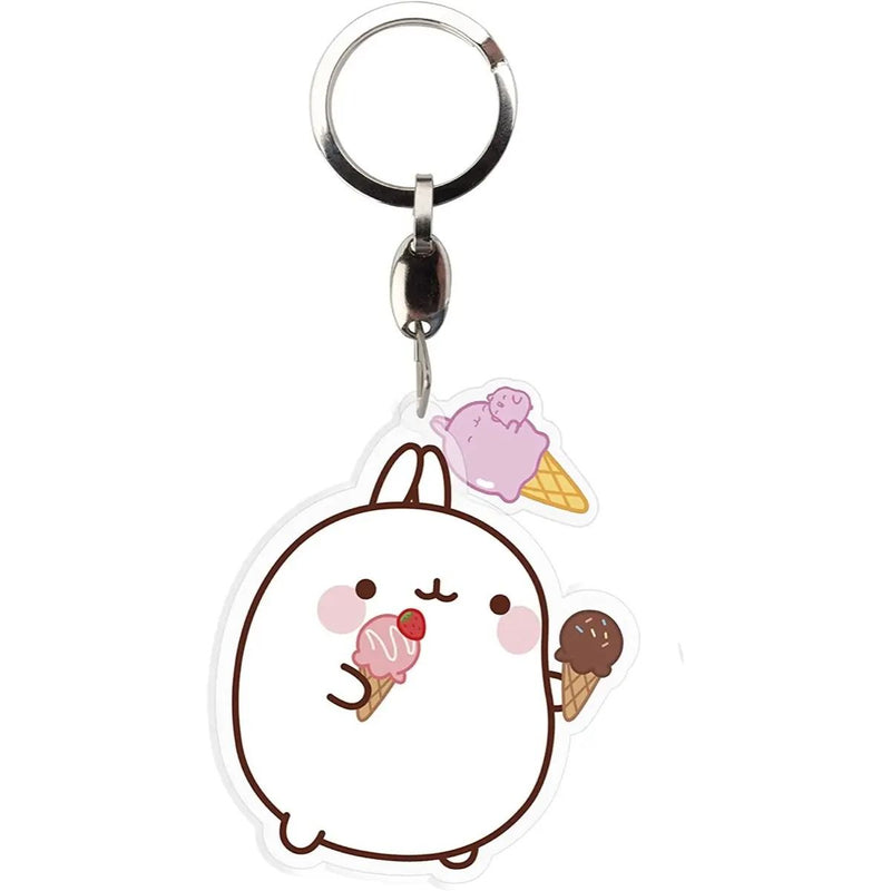 Molang - Ice Cream Acrylic Key Chain with Charm