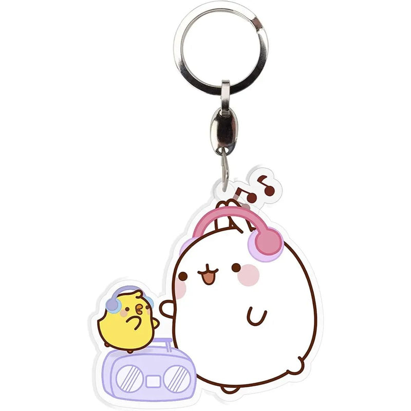 Molang - Music Acrylic Key Chain with Charm