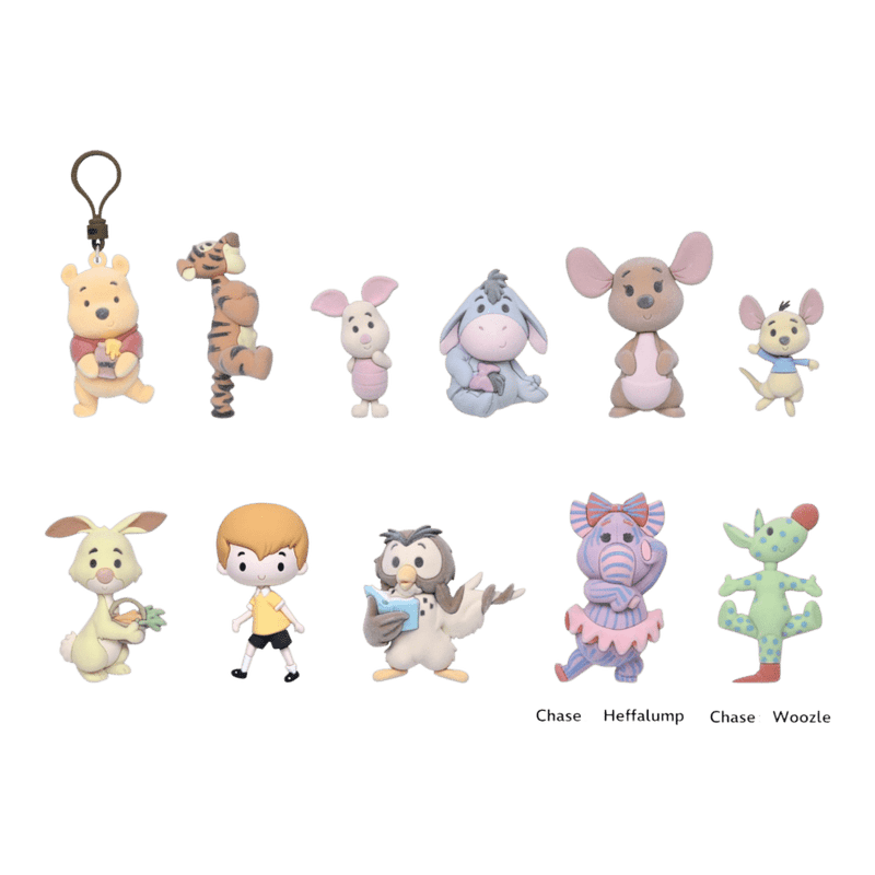 Winnie the Pooh - Pooh 100th Anniversary 3D Flocked PVC Bag Clips Blind Bag (Single)