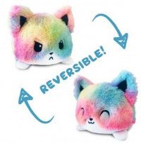 Reversible Plushie - Fox Tye Dye Rainbow