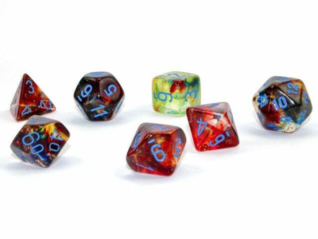Chessex - Nebula Primary/Blue Luminary 7-Die Set