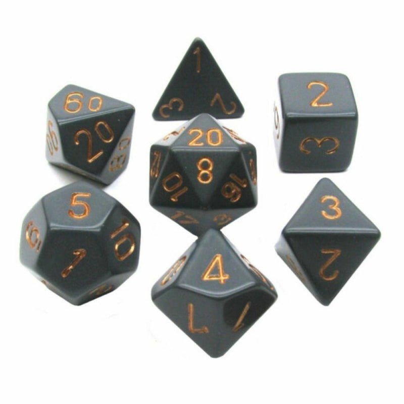 Opaque Polyhedral Black/Gold 7-Die Set